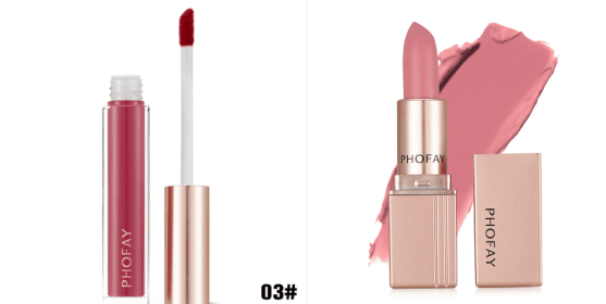 PHOFAY Non-Sticky Lip Gloss (Option: 03set)
