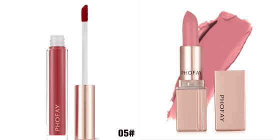 PHOFAY Non-Sticky Lip Gloss (Option: 05set)