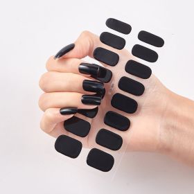 Pure Color 16 Nail Stickers (Option: CS001-2PCS)