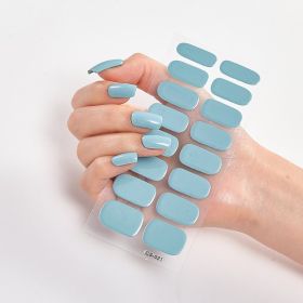 Pure Color 16 Nail Stickers (Option: CS0021-1PC)