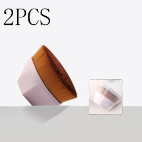 Foundation Brush BB Cream Makeup Brushes Loose Powder Brush Flat Kit (Option: 2pc Pink With Box)