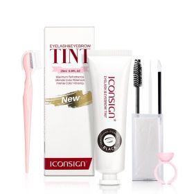 ICONSIGN Lashes Eyebrow Tint Kit Professional Fast Perming Dye Brow Mascara Tattoo Cream Waterproof Long Lasting 60 To 90 Days (Option: Coffee)