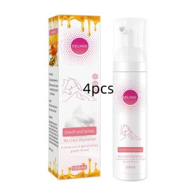 30ml 100ml Hair Removal Spray Depilatory Armpit Hair And Legs Hair Foam Mousse And Removal Is Gentle Hair Cream Spray Non-irritating (Option: 100ml-4pcs)