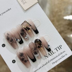 Handmade Long Camellia Girl Nail Tip (Option: Wear Armor Without Tools-M)