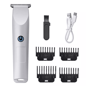 Men's Electric Beard Shaver Trimmer Razor Rechargeable Hair Clipper Shaving Machine USB Rechargeable (Color: White)
