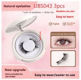 Magnetic Suction False Eyelashes Little Devil Supernatural Magnet Suit (Option: UBS043 3pcs-1pair Eyelash Plus White Clip)