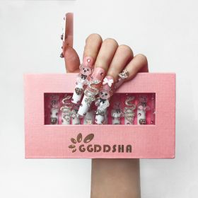 GGddsha 2024 New PMMA Acrylic Press On Nails StunningBling Nails, Rhinestone Fake Nails, Glitter Rhinestone NailsGradient  Fake NailsEnchanted Duo (Option: L)