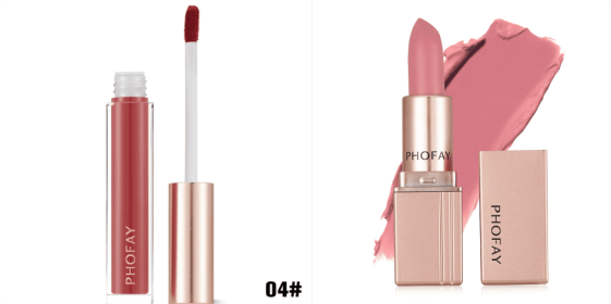 PHOFAY Non-Sticky Lip Gloss (Option: 04set)