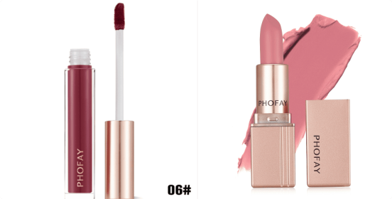 PHOFAY Non-Sticky Lip Gloss (Option: 06set)