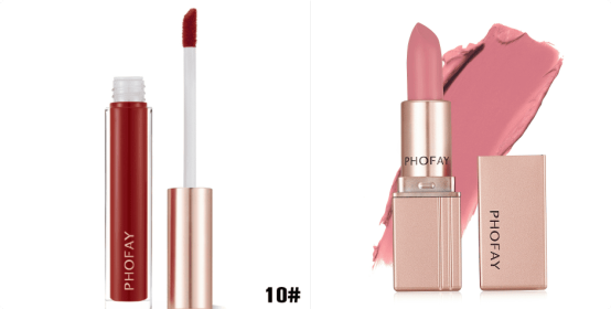 PHOFAY Non-Sticky Lip Gloss (Option: 10set)