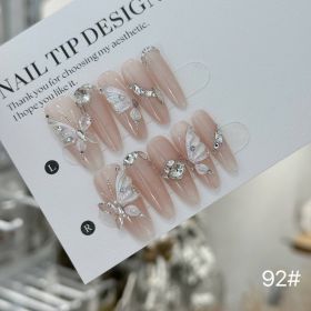 Handmade Wear Armor Fairy Light Luxury Three-dimensional (Option: Pink Prolate Ellipse-M)