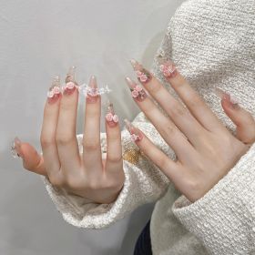 Handmade UV Nail Beauty Patch Finished Product (Option: 1456 Long Ladder-M)